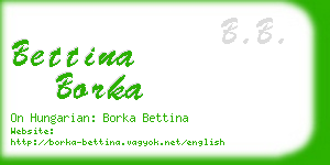 bettina borka business card